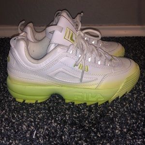 OU x FILA Yellow/White Exclusive Disruptor 2 Ombré